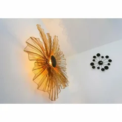 Applique Holländer Tremolo Brun, Or, Noir, 3 lumières