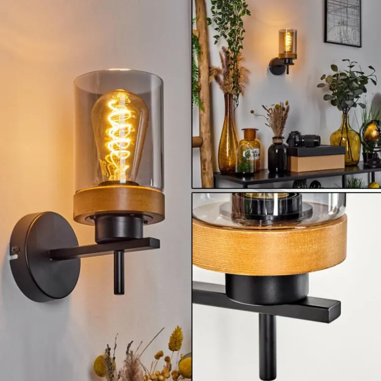 Applique murale Amignon Écru, Noir, 1 lumière