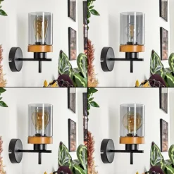 Applique murale Amignon Écru, Noir, 1 lumière