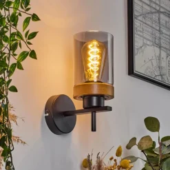 Applique murale Amignon Écru, Noir, 1 lumière