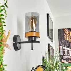 Applique murale Amignon Écru, Noir, 1 lumière