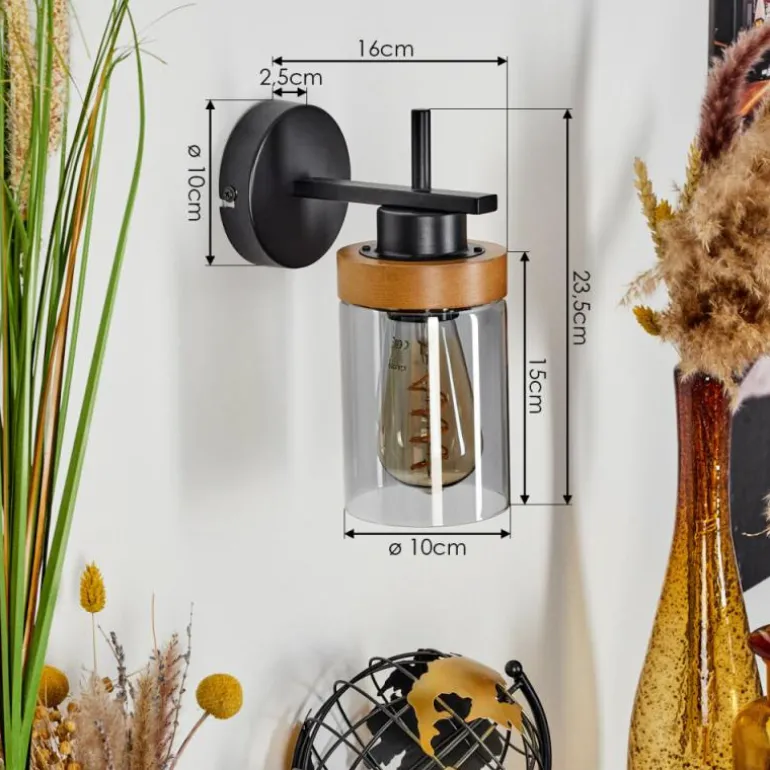 Applique murale Amignon Écru, Noir, 1 lumière