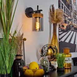 Applique murale Amignon Écru, Noir, 1 lumière