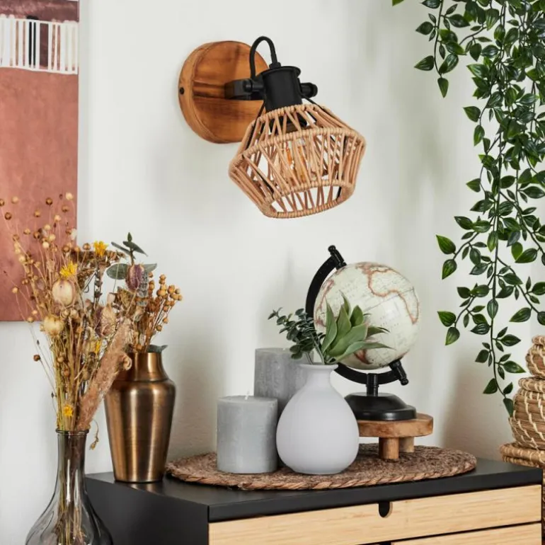 Applique murale Auboncourt Écru, Noir, 1 lumière