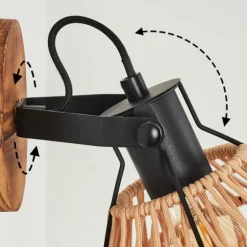 Applique murale Auboncourt Écru, Noir, 1 lumière