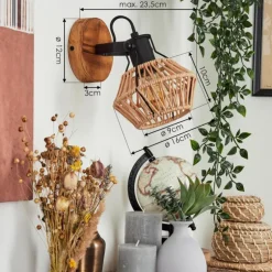 Applique murale Auboncourt Écru, Noir, 1 lumière