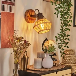 Applique murale Auboncourt Écru, Noir, 1 lumière