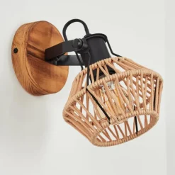 Applique murale Auboncourt Écru, Noir, 1 lumière