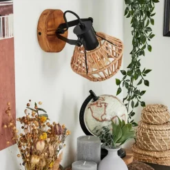 Applique murale Auboncourt Écru, Noir, 1 lumière