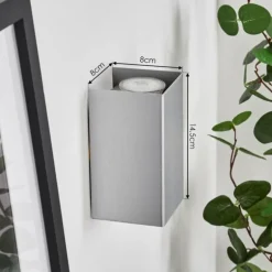 Applique murale Bellevesvres Nickel mat, 2 lumières