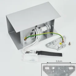 Applique murale Bellevesvres Nickel mat, 2 lumières