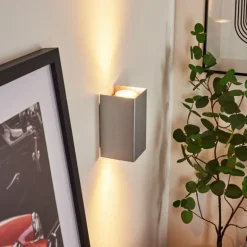 Applique murale Bellevesvres Nickel mat, 2 lumières