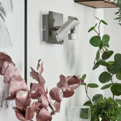 Applique murale Bobeiro LED Nickel mat, 1 lumière