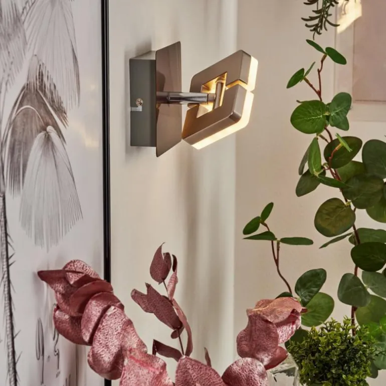 Applique murale Bobeiro LED Nickel mat, 1 lumière