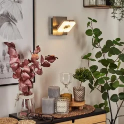 Applique murale Bobeiro LED Nickel mat, 1 lumière