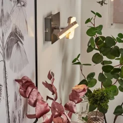 Applique murale Bobeiro LED Nickel mat, 1 lumière