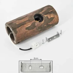 Applique murale Canedo Bois foncé, 1 lumière