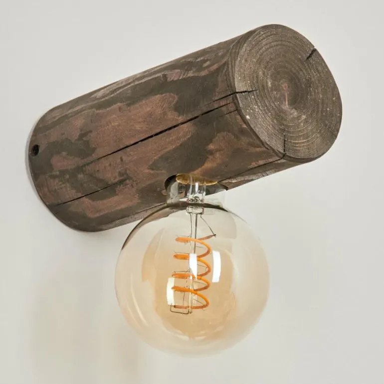 Applique murale Canedo Bois foncé, 1 lumière