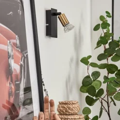 Applique murale Castillo Noir, 1 lumière