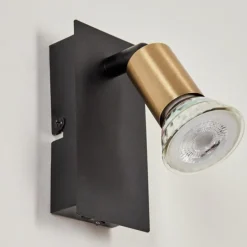 Applique murale Castillo Noir, 1 lumière