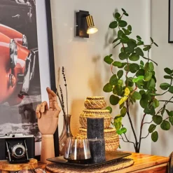 Applique murale Castillo Noir, 1 lumière