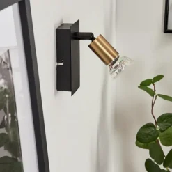 Applique murale Castillo Noir, 1 lumière