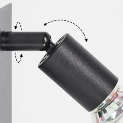 Applique murale Castillo Noir, 1 lumière