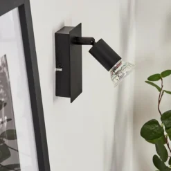 Applique murale Castillo Noir, 1 lumière