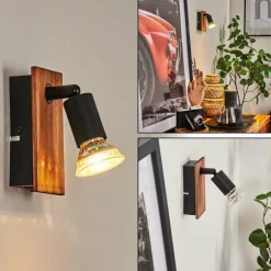 Applique murale Castillo Écru, Noir, 1 lumière