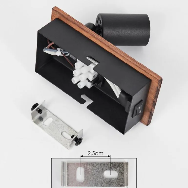 Applique murale Castillo Écru, Noir, 1 lumière