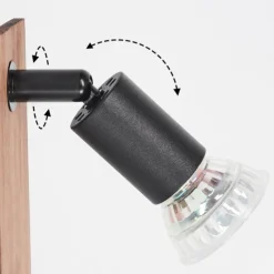 Applique murale Castillo Écru, Noir, 1 lumière