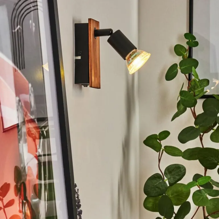 Applique murale Castillo Écru, Noir, 1 lumière