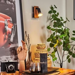 Applique murale Castillo Écru, Noir, 1 lumière