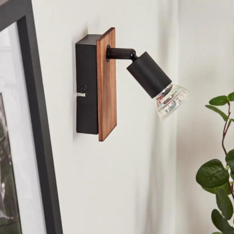 Applique murale Castillo Écru, Noir, 1 lumière