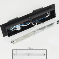 Applique murale Castillo Noir, 2 lumières