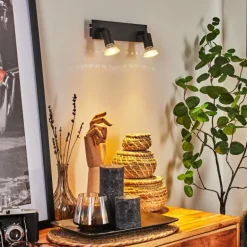 Applique murale Castillo Noir, 2 lumières