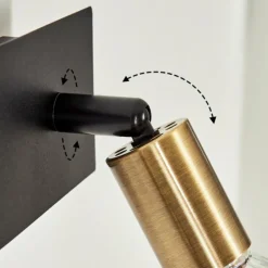 Applique murale Castillo Noir, 2 lumières