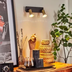 Applique murale Castillo Noir, 2 lumières