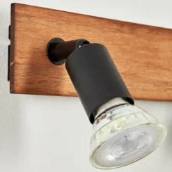 Applique murale Castillo Écru, Noir, 2 lumières