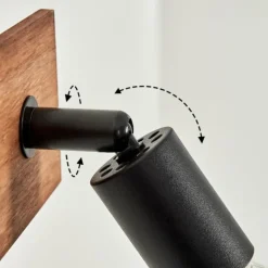 Applique murale Castillo Écru, Noir, 2 lumières