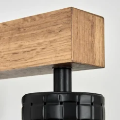 Applique murale Chabian Brun, Couleur bois, Noir, 1 lumière