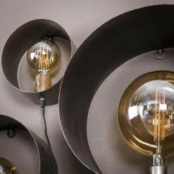 Applique murale Charger Argent Oxydé, 3 lumières