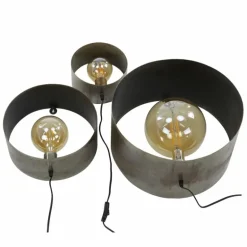 Applique murale Charger Argent Oxydé, 3 lumières