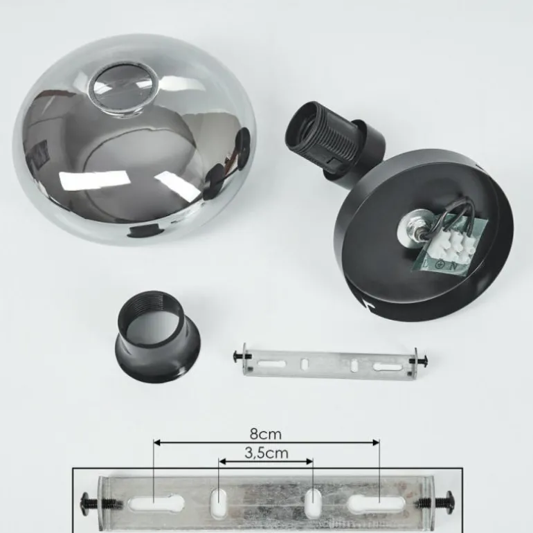 Applique murale Haikala Noir, 1 lumière