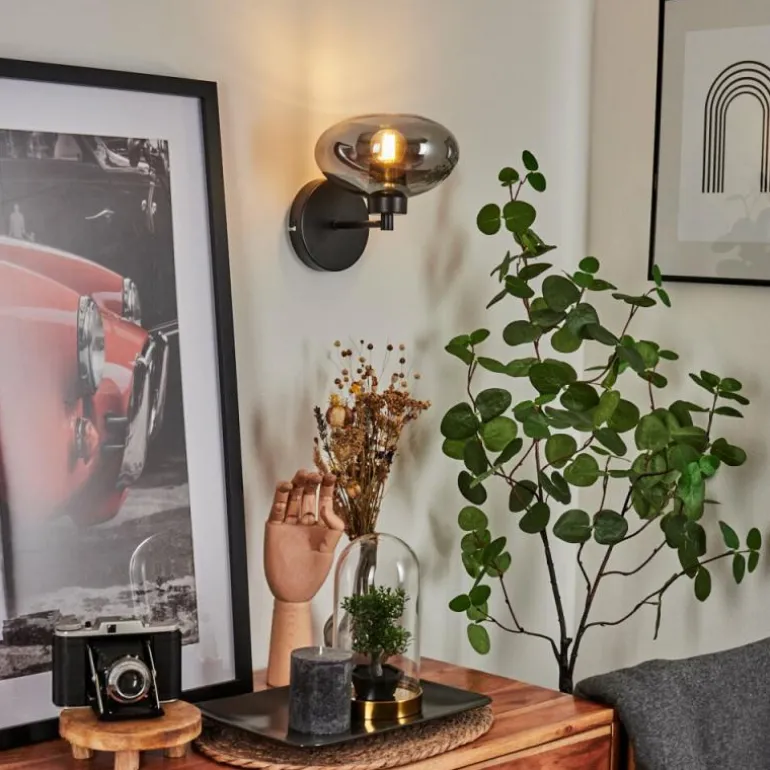 Applique murale Haikala Noir, 1 lumière