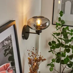 Applique murale Haikala Noir, 1 lumière