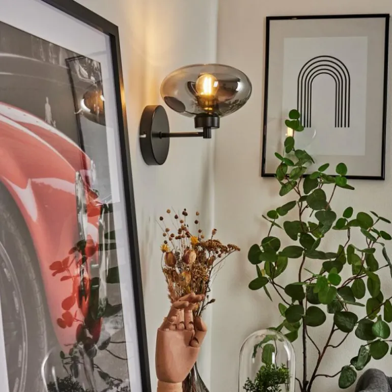 Applique murale Haikala Noir, 1 lumière