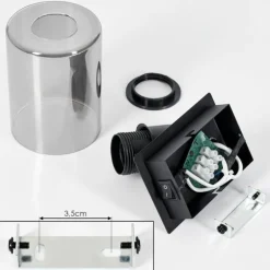 Applique murale Hunouri Noir, 1 lumière