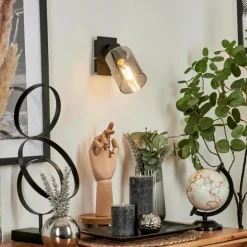 Applique murale Hunouri Noir, 1 lumière