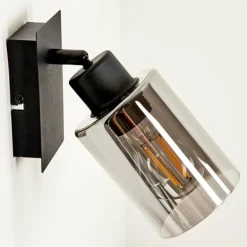 Applique murale Hunouri Noir, 1 lumière